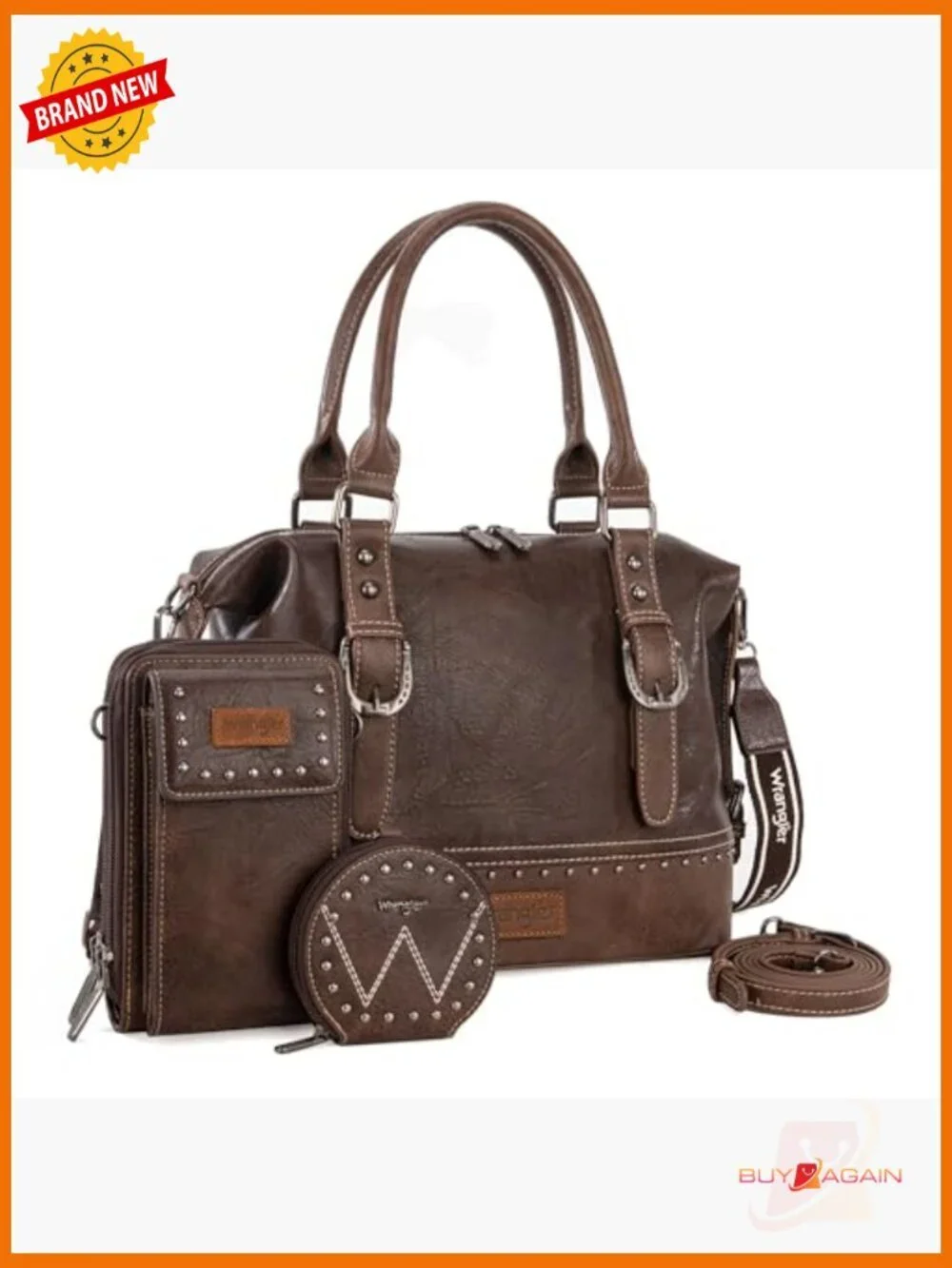 3 Piece Doctor Bag Set Satchel Top Handle Shoulder Bag Purse Set with Cell